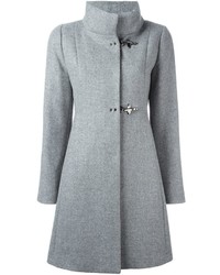 Женское серое пальто от Fay