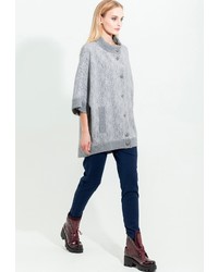 Женское серое пальто от JN