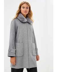Женское серое пальто от La Reine Blanche