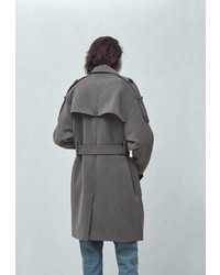 Женское серое пальто от Mango
