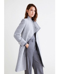 Женское серое пальто от Mango