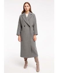 Женское серое пальто от Pattern