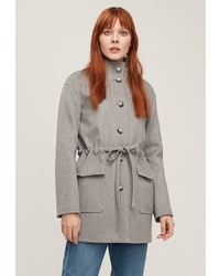Женское серое пальто от pompa