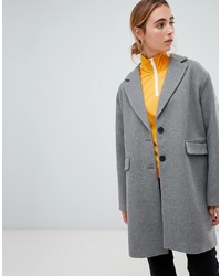 Женское серое пальто от Pull&Bear