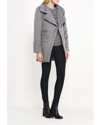 Женское серое пальто от QED London