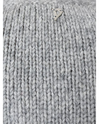 Женское серое пальто от Dondup