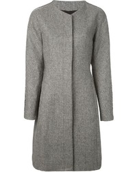 Женское серое пальто от Roberto Cavalli