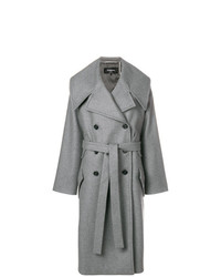 Женское серое пальто от Rochas