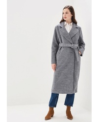 Женское серое пальто от Rosso Style