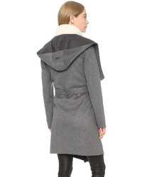 Женское серое пальто от Soia & Kyo