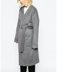 Женское серое пальто от Gestuz