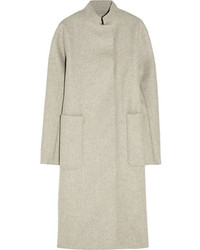 Женское серое пальто от Victoria Beckham