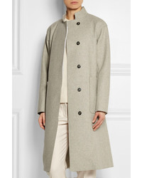 Женское серое пальто от Victoria Beckham