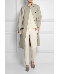 Женское серое пальто от Victoria Beckham