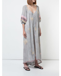 Серое платье-макси с принтом от Lemlem
