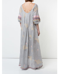 Серое платье-макси с принтом от Lemlem