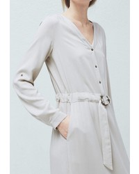 Серое платье-макси от Mango