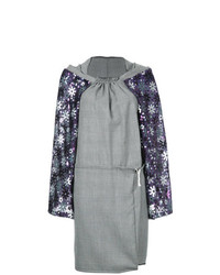 Серое платье прямого кроя в шотландскую клетку от Comme Des Garçons Vintage