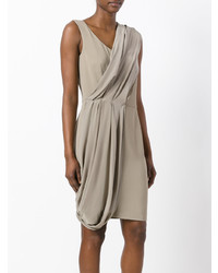 Серое платье прямого кроя от D-Exterior