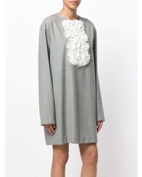 Серое платье прямого кроя от Lardini