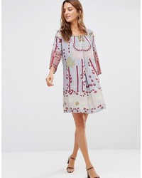 Серое платье с цветочным принтом от Lavand