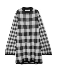 Серое платье-свитер в клетку от McQ Alexander McQueen
