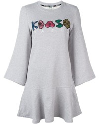 Серое платье-свитер от Kenzo