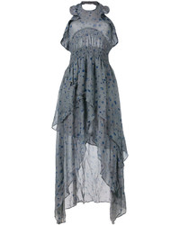 Серое повседневное платье с цветочным принтом от IRO