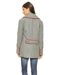 Женское серое полупальто