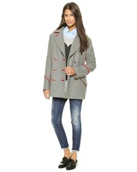 Женское серое полупальто