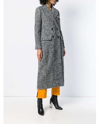 Женское серое твидовое пальто от Ermanno Scervino