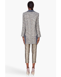 Женское серое твидовое пальто от Matthew Williamson