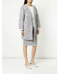 Женское серое твидовое пальто от Coohem