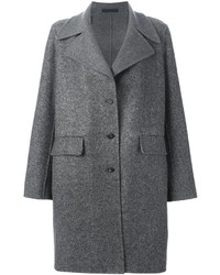 Женское серое твидовое пальто от The Row
