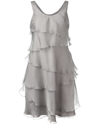 Серое шелковое платье от Armani Collezioni