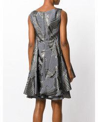 Серое шелковое платье от Talbot Runhof