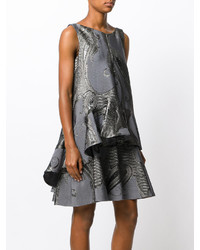 Серое шелковое платье от Talbot Runhof