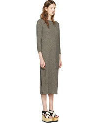 Серое шерстяное вязаное платье от Isabel Marant