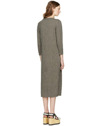 Серое шерстяное вязаное платье от Isabel Marant
