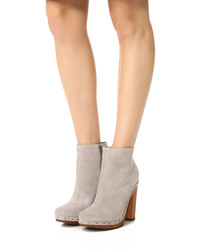 Серые бархатные ботильоны от Joie