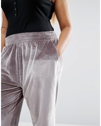 Женские серые бархатные спортивные штаны от Asos