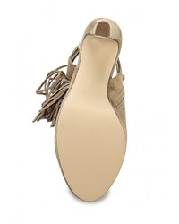 Серые босоножки на каблуке от Versace 19.69