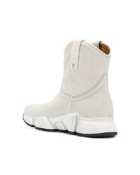 Серые ботильоны из ворса пони от Texas Robot