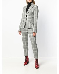 Женские серые брюки-галифе в клетку от Petar Petrov