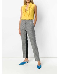 Женские серые брюки-галифе в клетку от N°21