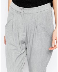 Женские серые брюки-галифе