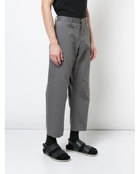 Серые брюки чинос из саржи от Siki Im