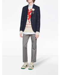 Серые брюки чинос от Gucci