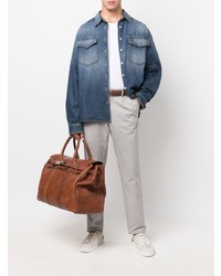 Серые брюки чинос от Briglia 1949