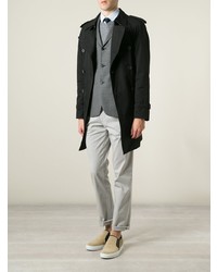 Серые брюки чинос от Fay